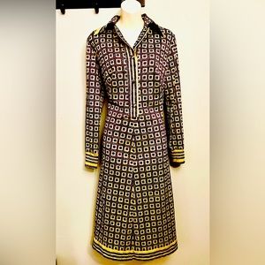 VINTAGE 60s 70s SCALERA Knit A-Line Dress | Made in Italy MINT Mod Dagger Collar